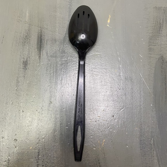 Tailor Made Products Vintage Black Slotted Spoon – Kitchen Utensil - USA Made - Picture 2 of 6
